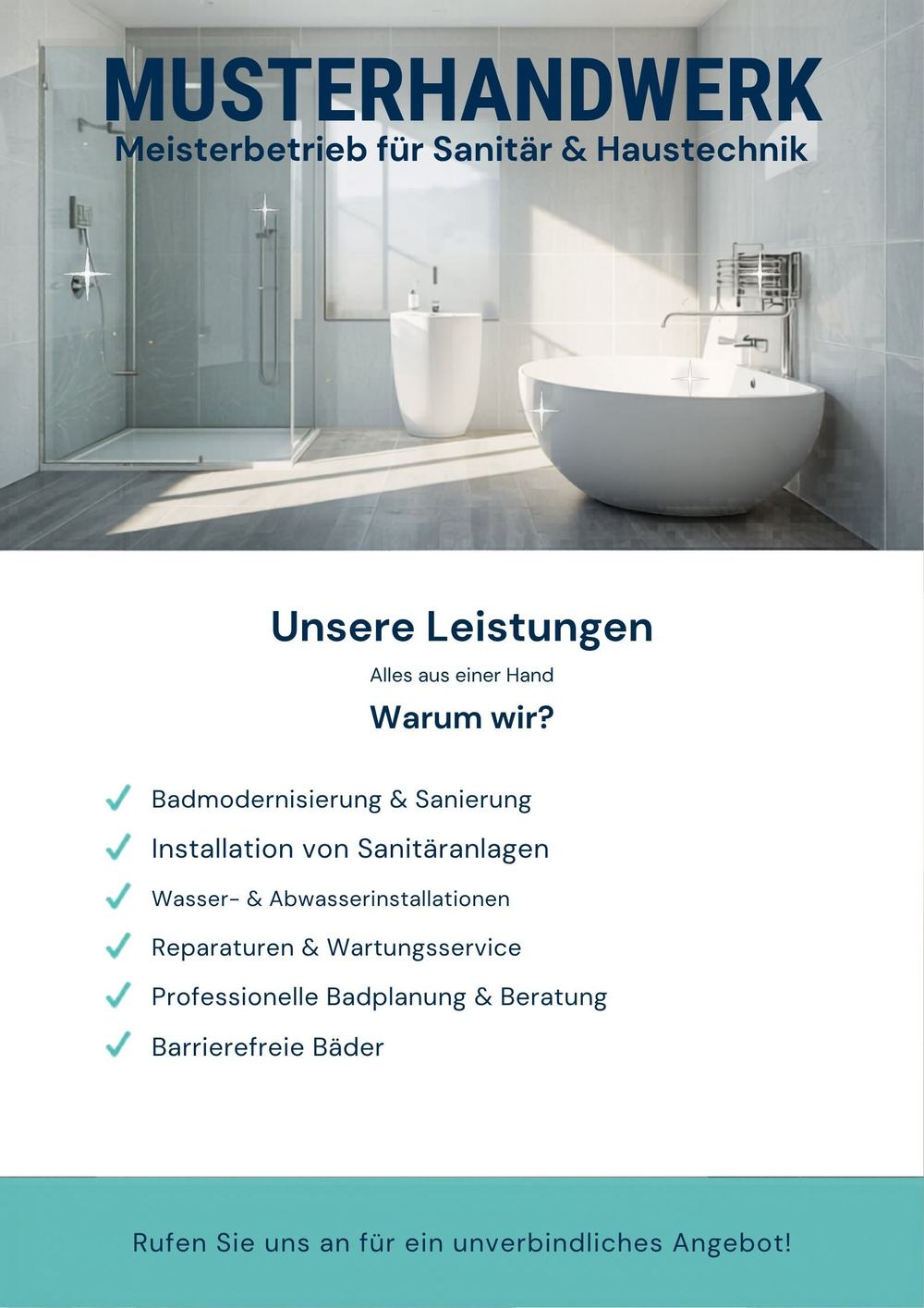Beispiel-Flyer Handwerksbetrieb